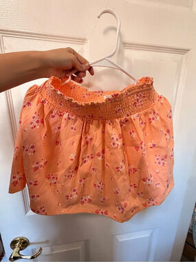 Roxy Girls Floral Short Sleeve Top Size Large Like New